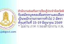 สำนักงานส่งเสริมการเรียนรู้ประจำจังหวัดพิจิตร รับสมัครบุคคลเพื่อสรรหาและเลือกสรรเป็นพนักงานราชการทั่วไป 2 อัตรา