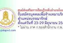 ศูนย์ส่งเสริมการเรียนรู้ระดับอำเภอโนนไทย รับสมัครบุคคลเพื่อจ้างเหมาบริการ ตำแหน่งครูศูนย์การเรียนชุมชน