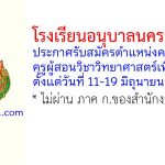 โรงเรียนอนุบาลนครราชสีมา รับสมัครตำแหน่งครูอัตราจ้าง ครูผู้สอนวิชาวิทยาศาสตร์เพิ่มเติม SG