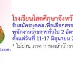 โรงเรียนโสตศึกษาจังหวัดสุรินทร์ รับสมัครบุคคลเพื่อเลือกสรรเป็นพนักงานราชการทั่วไป 2 อัตรา