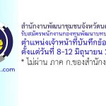 สำนักงานพัฒนาชุมชนจังหวัดนครราชสีมา รับสมัครพนักงานกองทุนพัฒนาบทบาทสตรี ตำแหน่งเจ้าหน้าที่บันทึกข้อมูล