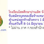 โรงเรียนโสตศึกษาปานเลิศ จังหวัดลพบุรี รับสมัครบุคคลเพื่อจ้างเหมาบริการ ตำแหน่งลูกจ้างชั่วคราว 1 อัตรา