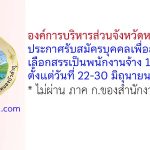 องค์การบริหารส่วนจังหวัดหนองบัวลำภู รับสมัครบุคคลเพื่อสรรหาและเลือกสรรเป็นพนักงานจ้าง 19 อัตรา