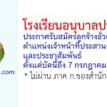 โรงเรียนอนุบาลปทุมธานี รับสมัครลูกจ้างชั่วคราว ตำแหน่งเจ้าหน้าที่ประสานงานและประชาสัมพันธ์