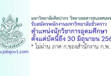 มหาวิทยาลัยศิลปากร วิทยาเขตสารสนเทศเพชรบุรี รับสมัครพนักงานมหาวิทยาลัยชั่วคราว ตำแหน่งนักวิชาการอุดมศึกษา