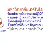 มหาวิทยาลัยเทคโนโลยีสุรนารี รับสมัครพนักงานสายปฏิบัติการ ตำแหน่งเจ้าหน้าที่บริหารงานทั่วไป ศูนย์กิจการนานาชาติ
