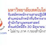 มหาวิทยาลัยเทคโนโลยีสุรนารี รับสมัครพนักงานสายปฏิบัติการ ตำแหน่งเจ้าหน้าที่บริหารงานทั่วไป สำนักวิชาแพทยศาสตร์