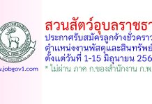 สวนสัตว์อุบลราชธานี รับสมัครลูกจ้างชั่วคราว ตำแหน่งงานพัสดุและสินทรัพย์
