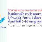 วิทยาลัยพยาบาลบรมราชชนนี อุดรธานี รับสมัครพนักงานจ้างเหมาบริการ 4 อัตรา