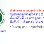 สำนักงานสาธารณสุขจังหวัดนครราชสีมา รับสมัครลูกจ้างชั่วคราว 2 อัตรา