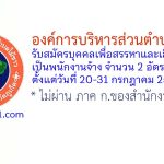 องค์การบริหารส่วนตำบลไม้ขาว รับสมัครบุคคลเพื่อสรรหาและเลือกสรรเป็นพนักงานจ้าง 2 อัตรา
