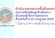 สำนักงานสรรพากรพื้นที่นครสวรรค์ รับสมัครลูกจ้างชั่วคราว ตำแหน่งนักวิชาการสรรพากร