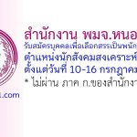 สำนักงาน พมจ.หนองบัวลำภู รับสมัครบุคคลเพื่อเลือกสรรเป็นพนักงานกองทุน ตำแหน่งนักสังคมสงเคราะห์