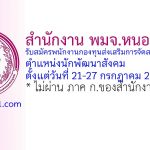 สำนักงาน พมจ.หนองบัวลำภู รับสมัครพนักงานกองทุนส่งเสริมการจัดสวัสดิการสังคม ตำแหน่งนักพัฒนาสังคม