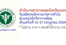 สำนักงานสาธารณสุขจังหวัดนนทบุรี รับสมัครพนักงานราชการทั่วไป ตำแหน่งนักวิชาการพัสดุ