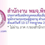 สำนักงาน พมจ.พิษณุโลก รับสมัครบุคคลเพื่อเลือกสรรเป็นพนักงานกองทุนผู้สูงอายุ ตำแหน่งนิติกร