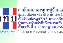 สำนักงานกองทุนหมู่บ้านและชุมชนเมืองแห่งชาติ สาขาเขต 12 รับสมัครลูกจ้างเหมาบริการ ตำแหน่งเจ้าหน้าที่บริหารงานทั่วไป