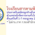 โรงเรียนสารคามพิทยาคม รับสมัครลูกจ้างชั่วคราว ตำแหน่งนักจัดการงานทั่วไป