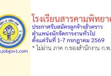 โรงเรียนสารคามพิทยาคม รับสมัครลูกจ้างชั่วคราว ตำแหน่งนักจัดการงานทั่วไป