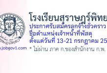 โรงเรียนสุราษฎร์พิทยา รับสมัครลูกจ้างชั่วคราว ตำแหน่งเจ้าหน้าที่พัสดุ