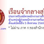 เรือนจำกลางสุรินทร์ รับสมัครพนักงานราชการทั่วไป ตำแหน่งผู้ช่วยพนักงานราชทัณฑ์ (ชาย)