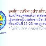 องค์การบริหารส่วนตำบลทุ่งหวัง รับสมัครบุคคลเพื่อการสรรหาและเลือกสรรเป็นพนักงานจ้าง 3 อัตรา