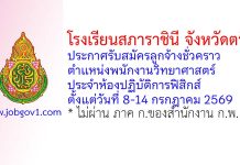 โรงเรียนสภาราชินี จังหวัดตรัง รับสมัครลูกจ้างชั่วคราว ตำแหน่งพนักงานวิทยาศาสตร์ประจำห้องปฏิบัติการฟิสิกส์