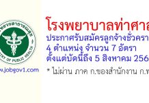 โรงพยาบาลท่าศาลา รับสมัครลูกจ้างชั่วคราว 7 อัตรา